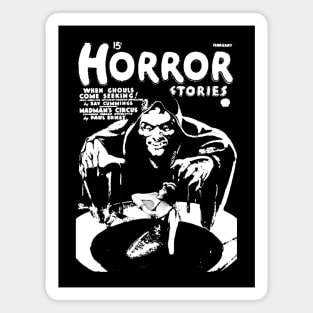 Horror Stories: When Ghouls Come Seeking - Vintage Horror Magazine Magnet